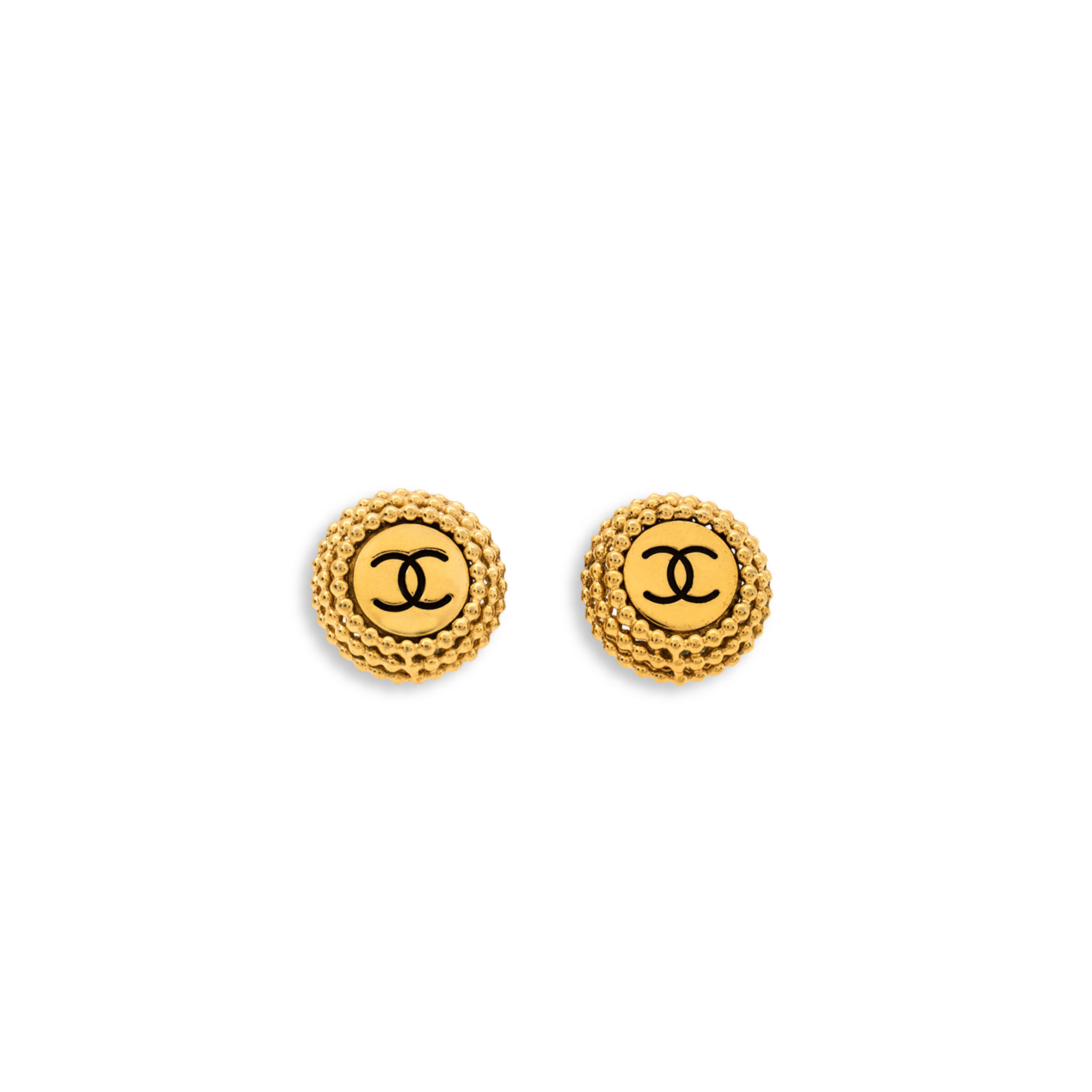 Ch**el cc round earrings